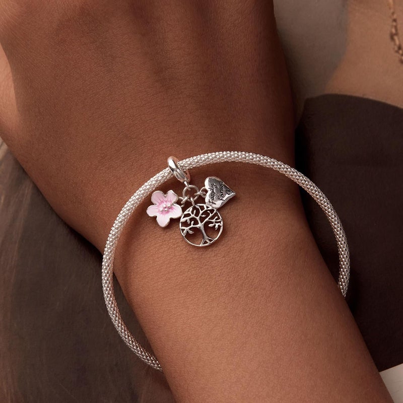VOROCO Store Charm 925 Sterling Silver Bracelet Necklace Pendant Bead Charms Jewelry Gift for Women Mother Daughter Grandma Family Friends - Image 3